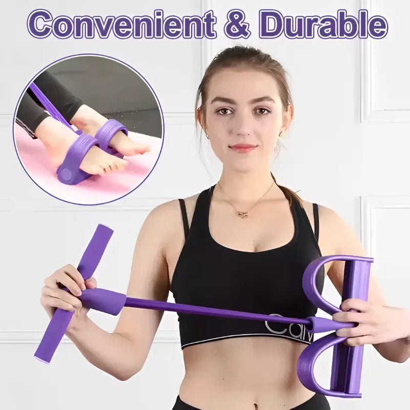 Resistance Band with Foot Pedals
