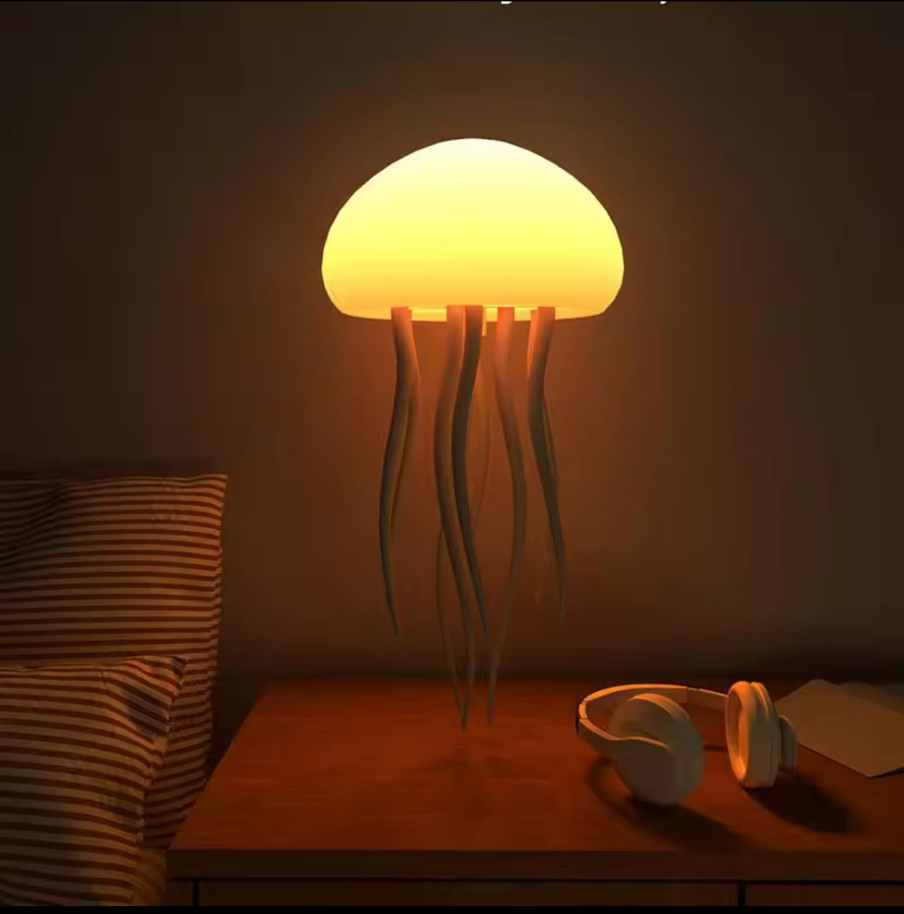 Swimming Sound-activated Jellyfish Lamp Spirit Touch Feet Full Color Gradient Color Can Be Hung Or Stand Ambient Light