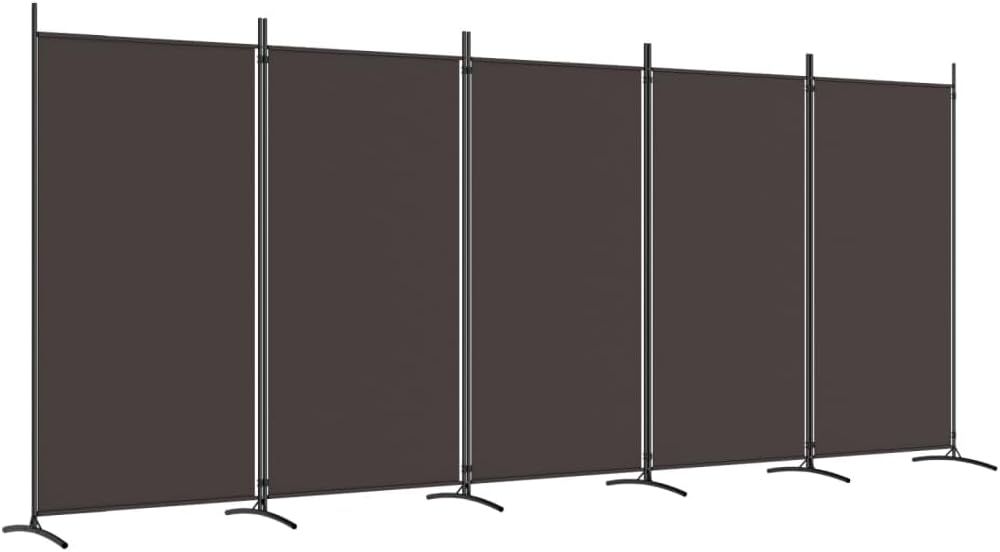 5-Panel Fabric Room Divider with Iron Frame – 4 Colours