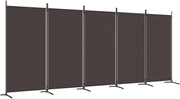 5-Panel Fabric Room Divider with Iron Frame – 4 Colours