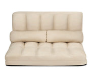 6-Position Foldable Floor Sofa with 2 Pillows
