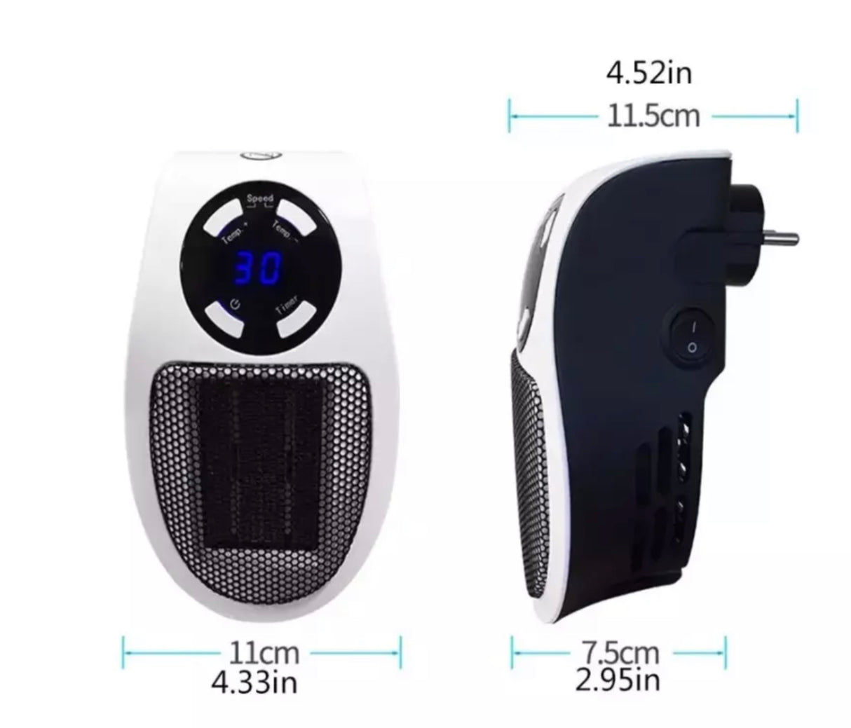 Portable Heater Electric Heater Plug In Wall Room Heater Home Appliance Heating