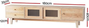 180 cm Pine TV Cabinet with Storage Drawer
