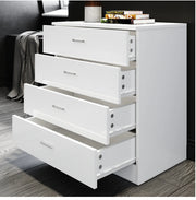 White High-Gloss 4-Drawer Chest