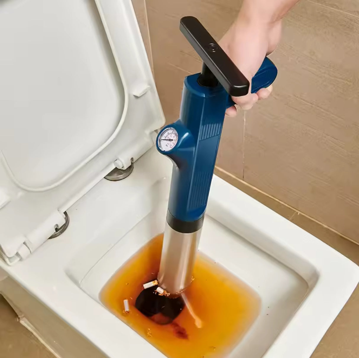 Toilet Plunger Drain Clog Remover High Pressure Air Drain Blaster Gun Drain Clog Remover Tool for Bathroom Sink Kitchen Clogged