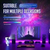 Astronaut Galaxy Projector Night Light with Remote & Timer