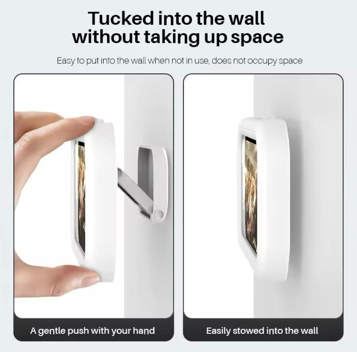 Cell Phone Holder Adjustable Sticky Wall Mount Waterproof Box Shower Bathroom Phone Stand TV Catch Up Use All Smartphones