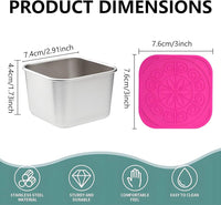 6-Pack Stainless-Steel Snack Containers with Silicone Lids