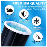 Portable Ice Bath Tub Athletes Cold Hot Water Therapy Folding Bathtub