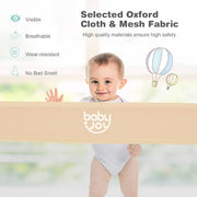 Bed Rails for Toddlers, 180cm Extra Long, Swing Down Bed Guard w/Safety Strap for Convertible Crib, Folding Baby Bedrail for Kids Twin, Double, Full Size Queen & King Mattress