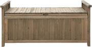 Wooden Outdoor Storage Bench – Brown, Up to 220 kg