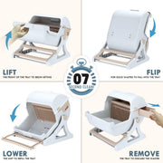 Semi-Automatic Cat Litter Box with Drawer – 48.5 × 25.5 × 55 cm