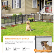 5-Panel Expandable Metal Garden Fence & Pet Barrier