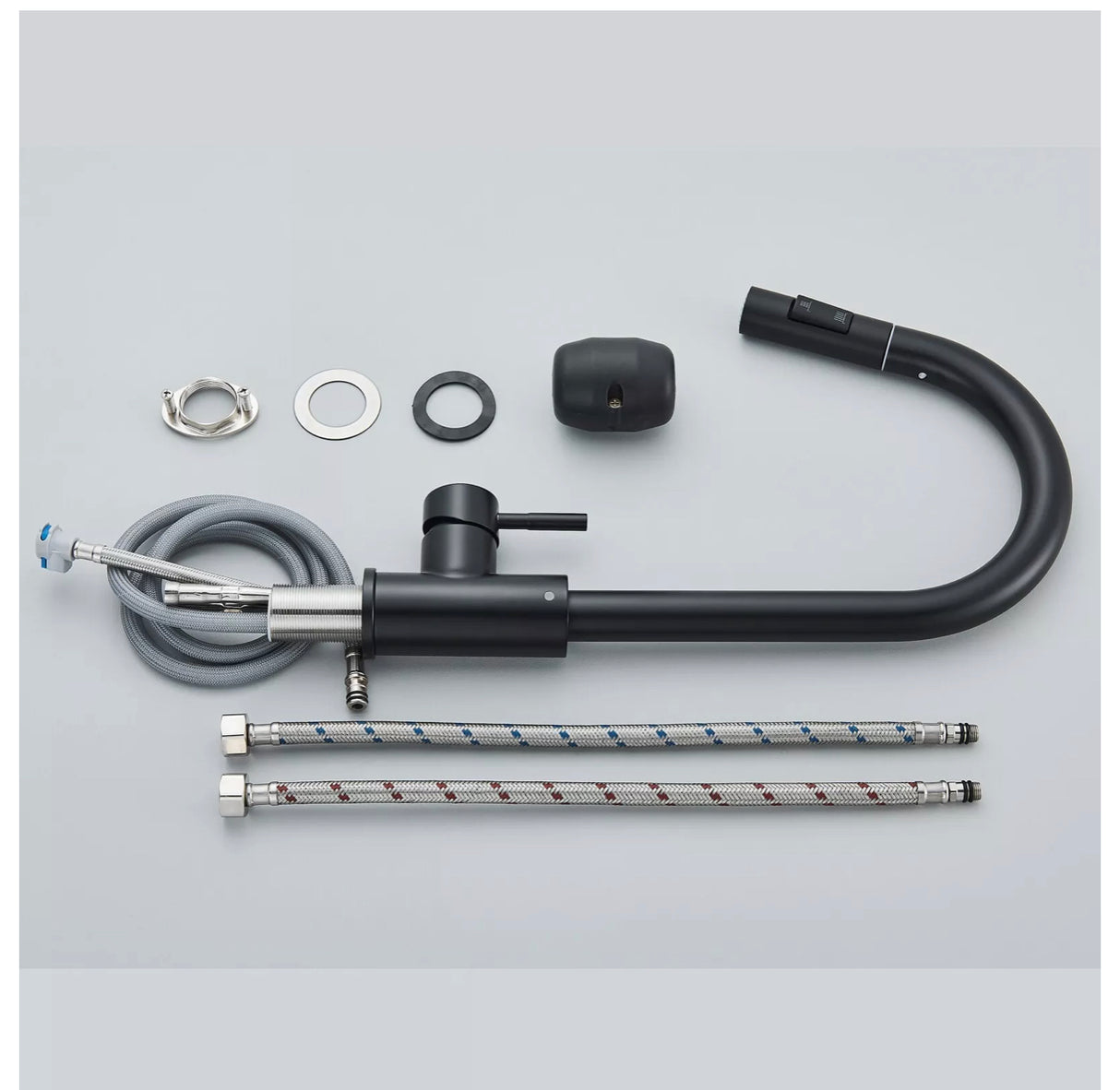 Solid Brass WELS Kitchen Mixer Tap Sink Pull-Out Faucet 360° Swivel Spout Black