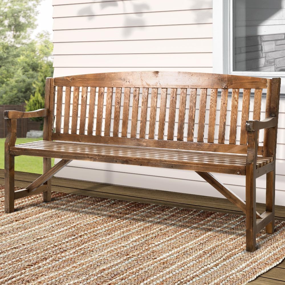 160 cm Water-Repellent Timber Garden Bench