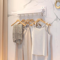 Tri-Fold Wall-Mounted Clothes-Drying Rack – White
