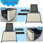 Left-Side Dark-Grey Sofa Arm Cat Scratch Protector – 43 × 36 × 28 cm