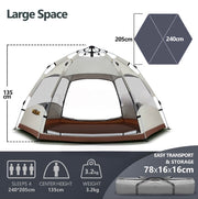 4-Person Instant Pop-Up Camping Tent with Rainfly