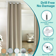 No-Drill Curtain Divider Frame – 71–178cm Wide, Up to 3m High