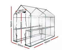 1.9 m Walk-In Greenhouse with 4 Shelves & PVC Cover