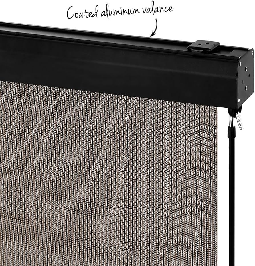 3 × 2.5 m Manual Outdoor Roller Blind – Brown