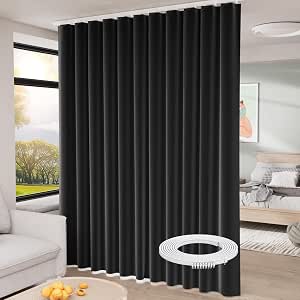 254 × 254 cm Blackout Room Divider Curtain with Flexible Ceiling Track