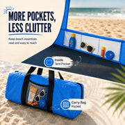 3-Person Portable Beach Tent with UPF 50+ Sun Protection