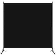 Black Single-Panel Fabric Room Divider – 175 × 180cm