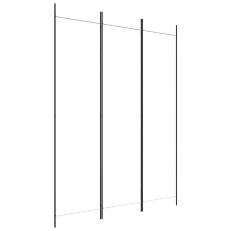 'vidaXL 6-Panel Room Divider in Black - Versatile and Foldable Partition, Made with Durable Fabric and Iron, Ideal for Bedroom and Living Room