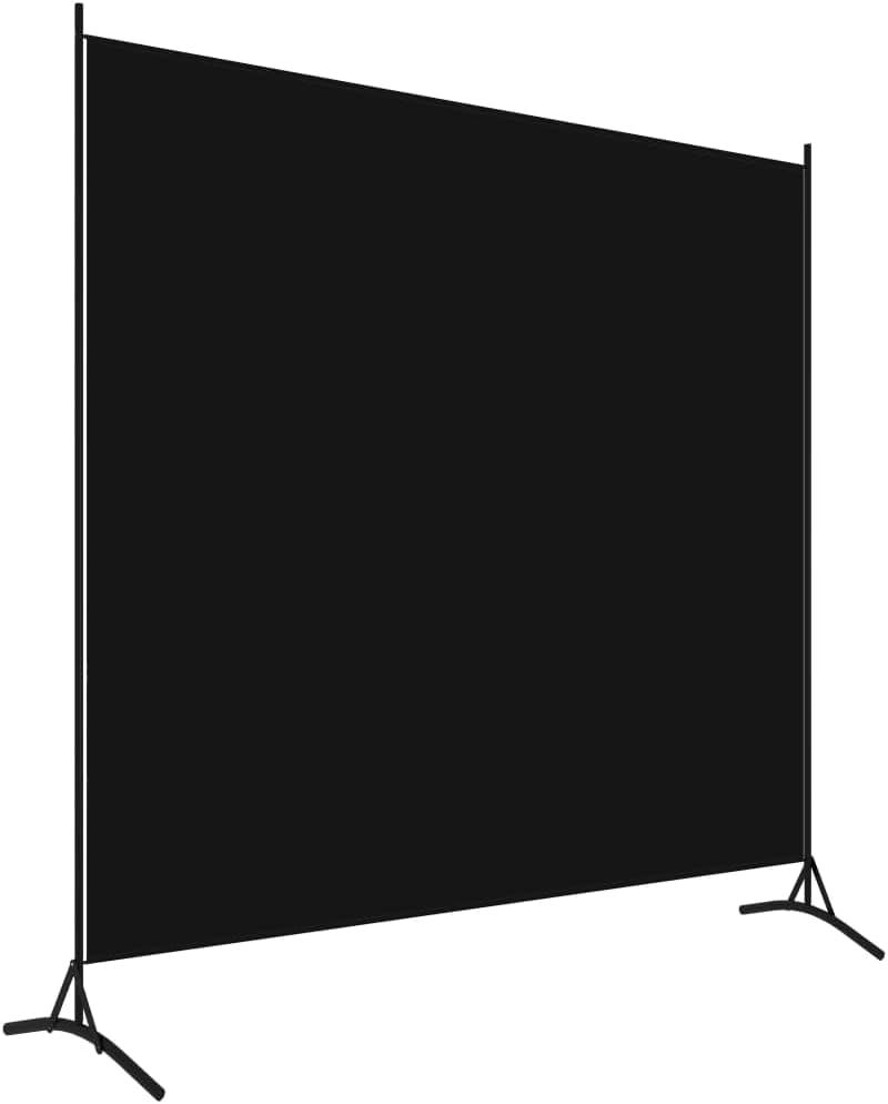 Black Single-Panel Fabric Room Divider – 175 × 180cm