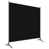 Modern Fabric Room Divider - Black, 175x180 cm, Lightweight, Foldable Design, Privacy Screen, Easy to Assemble, Indoor Use