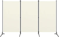 3-Panel Fabric Room Divider with Iron Frame – 4 Colours