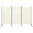 vidaXL Modern Room Divider with Foldable Design, 5-Panel Fabric Divider in White, Privacy Screen for Living Room and Bedroom, 433x180 cm