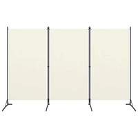 vidaXL Modern Room Divider with Foldable Design, 5-Panel Fabric Divider in White, Privacy Screen for Living Room and Bedroom, 433x180 cm