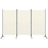 vidaXL Modern Room Divider with Foldable Design, 5-Panel Fabric Divider in White, Privacy Screen for Living Room and Bedroom, 433x180 cm