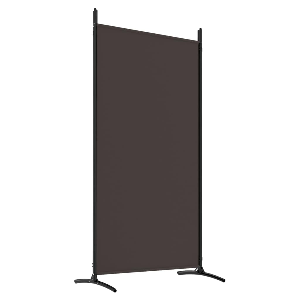 Brown 4-Panel Fabric Room Divider – 346 × 180cm