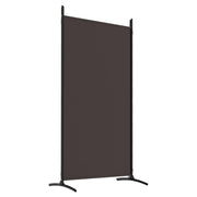Brown 4-Panel Fabric Room Divider – 346 × 180cm