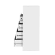 White 6-Drawer Tallboy Chest