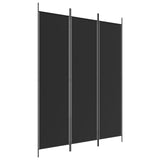 'vidaXL 6-Panel Room Divider in Black - Versatile and Foldable Partition, Made with Durable Fabric and Iron, Ideal for Bedroom and Living Room