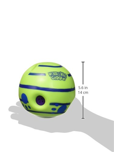 Wobble Wag Giggle Ball, Interactive Dog Toy, Fun Giggle Sounds, As Seen On TV green Medium