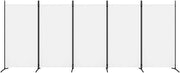5-Panel Fabric Room Divider with Iron Frame – 4 Colours
