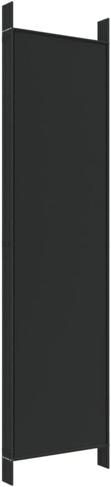 'vidaXL 6-Panel Room Divider in Black - Versatile and Foldable Partition, Made with Durable Fabric and Iron, Ideal for Bedroom and Living Room