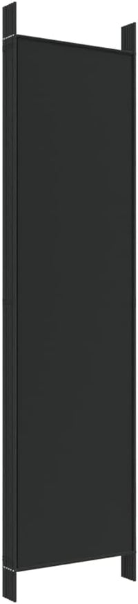 'vidaXL 6-Panel Room Divider in Black - Versatile and Foldable Partition, Made with Durable Fabric and Iron, Ideal for Bedroom and Living Room