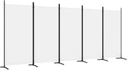 5-Panel Fabric Room Divider with Iron Frame – 4 Colours