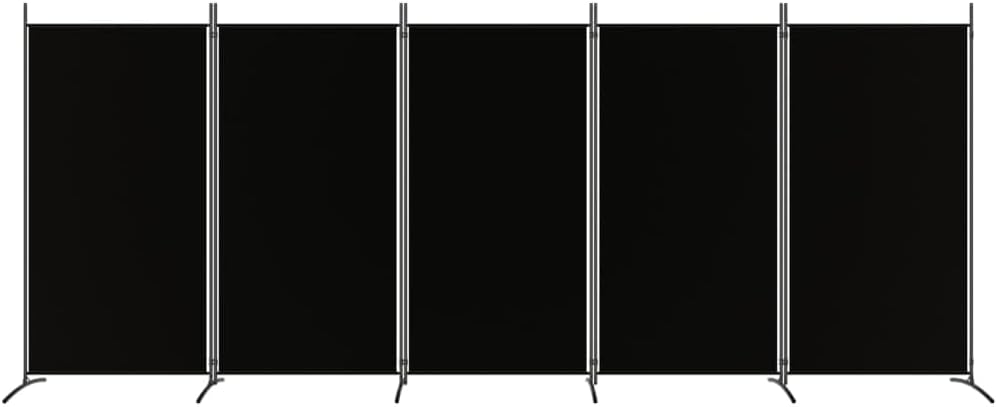 5-Panel Fabric Room Divider with Iron Frame – 4 Colours