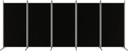 5-Panel Fabric Room Divider with Iron Frame – 4 Colours