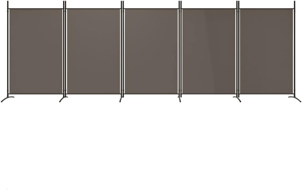 5-Panel Fabric Room Divider with Iron Frame – 4 Colours