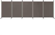 5-Panel Fabric Room Divider with Iron Frame – 4 Colours