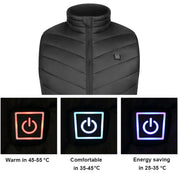 Electric Vest Heated Jacket USB Thermal Warm Heat Pad Winter Body Warmer Unisex
