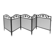 5-Panel Expandable Metal Garden Fence & Pet Barrier